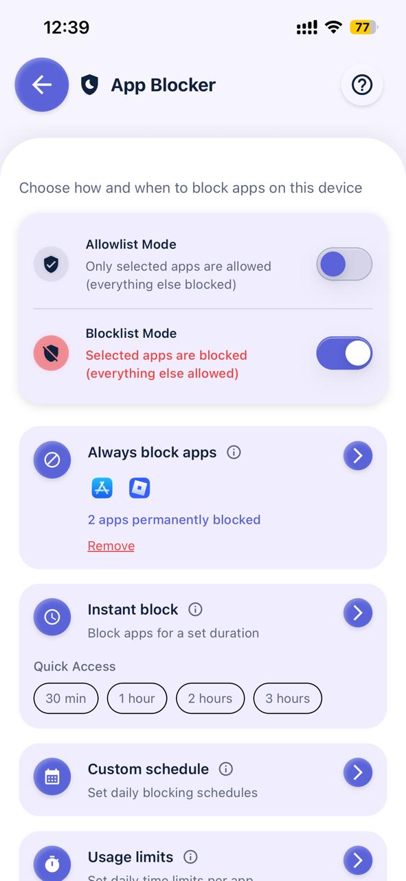 Enabling Uninstall Protection in Kahf Kids so kids cannot delete the app